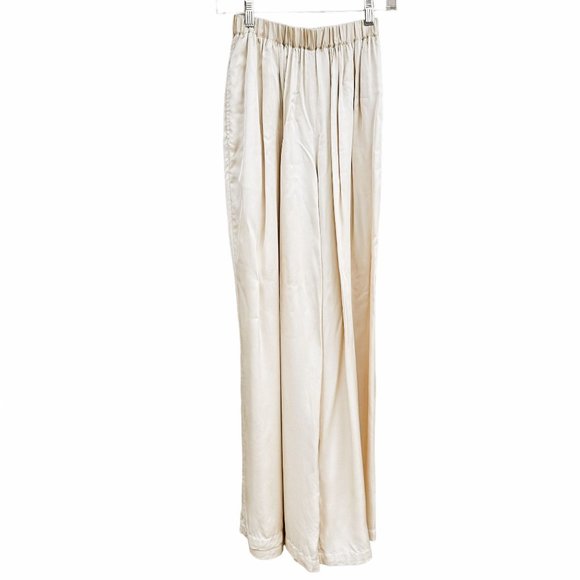 Staud Astor Wide Leg Pants Champagne - Picture 5 of 8